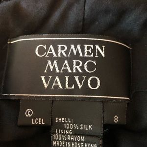 Carmen Marc Valvo black beaded dress